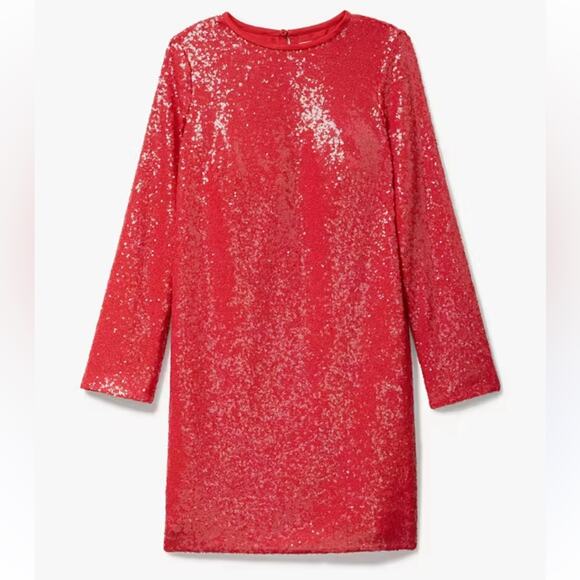 Kate Spade Red Sequin Shift Party Cocktail Evening Dress size 00 - Picture 1 of 11